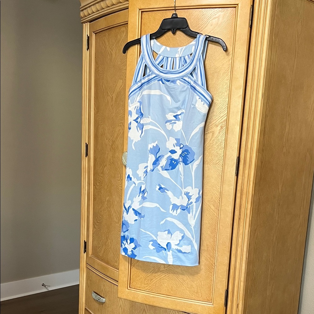 Gretchen Scott Designs Blue Floral Dress